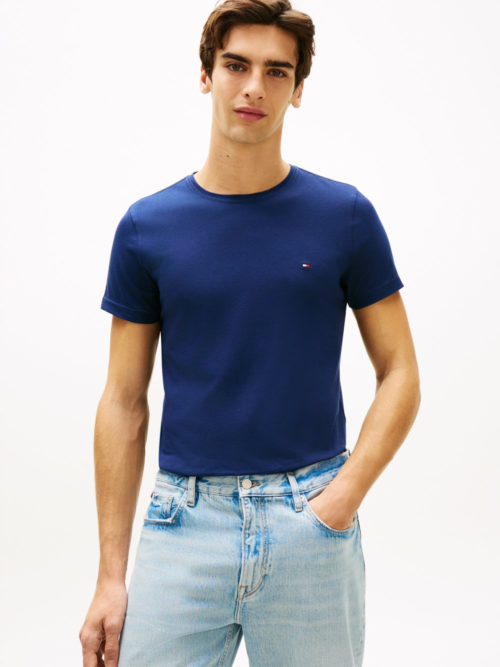 Tommy Hilfiger T-shirt męski Mężczyźni Dżersej niebieski, XXL