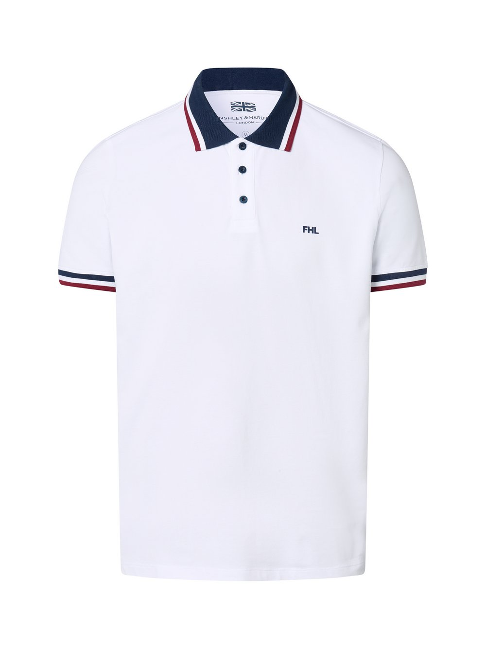 Finshley & Harding London Męska koszulka polo Mężczyźni Bawełna biały, S