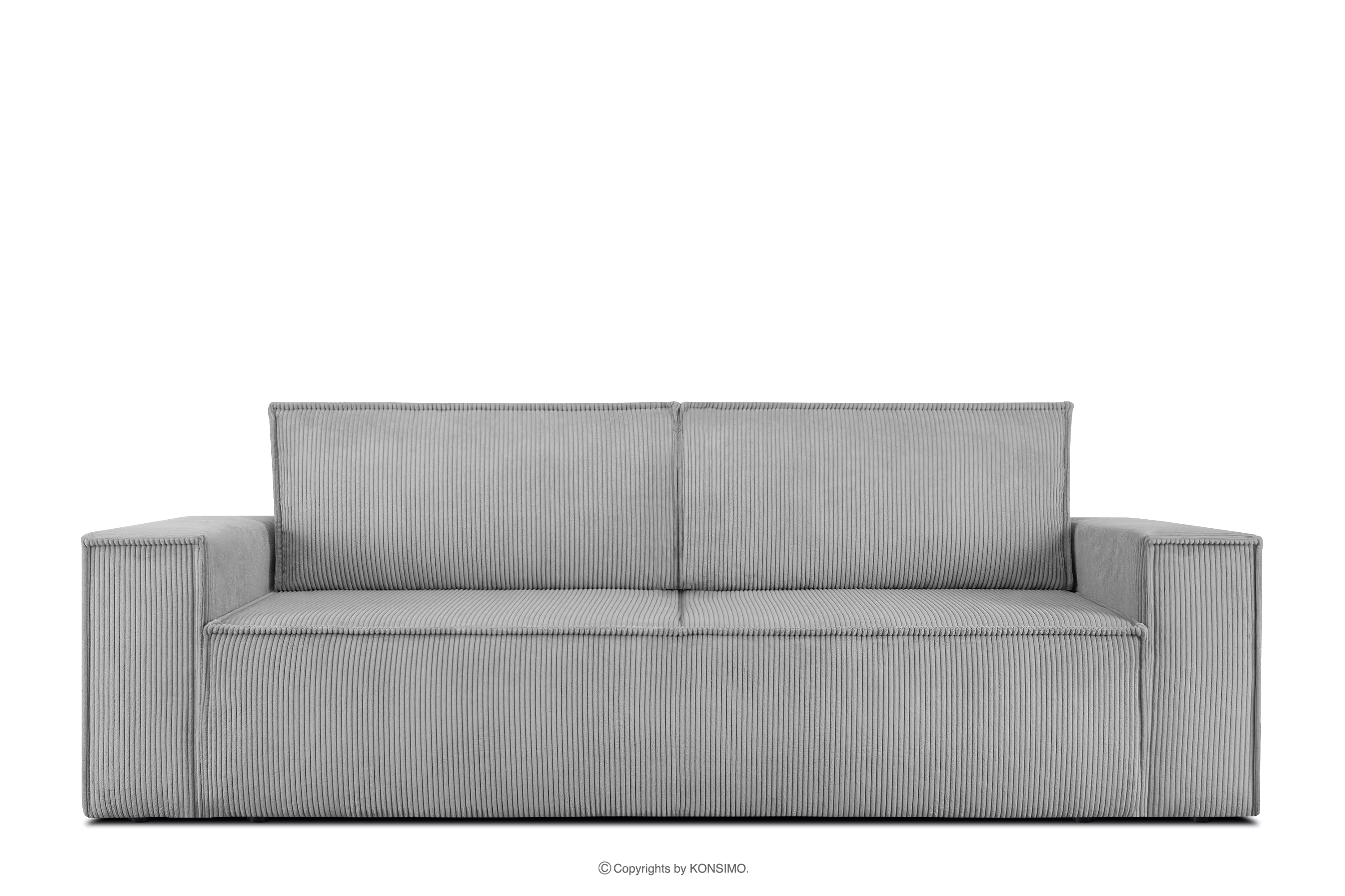 Sofa rozkładana 3 osobowa z pojemnikiem na pościel jasnoszara NAPI