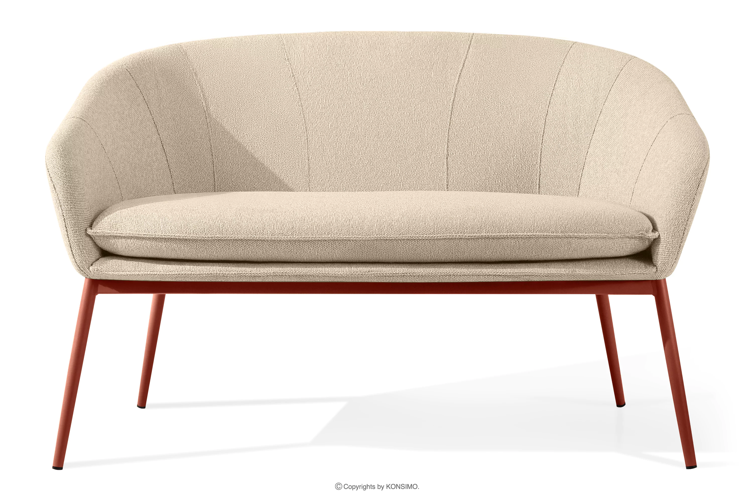 Sofa ogrodowy tkanina wodoodporna kremowy/rudy SOLIS