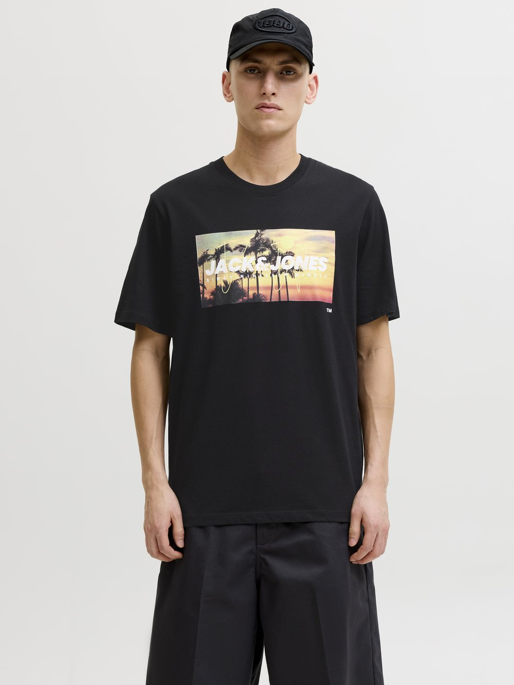Jack & Jones Koszulka męska - JJIndiana Mężczyźni Bawełna (100%) czarny, XXL