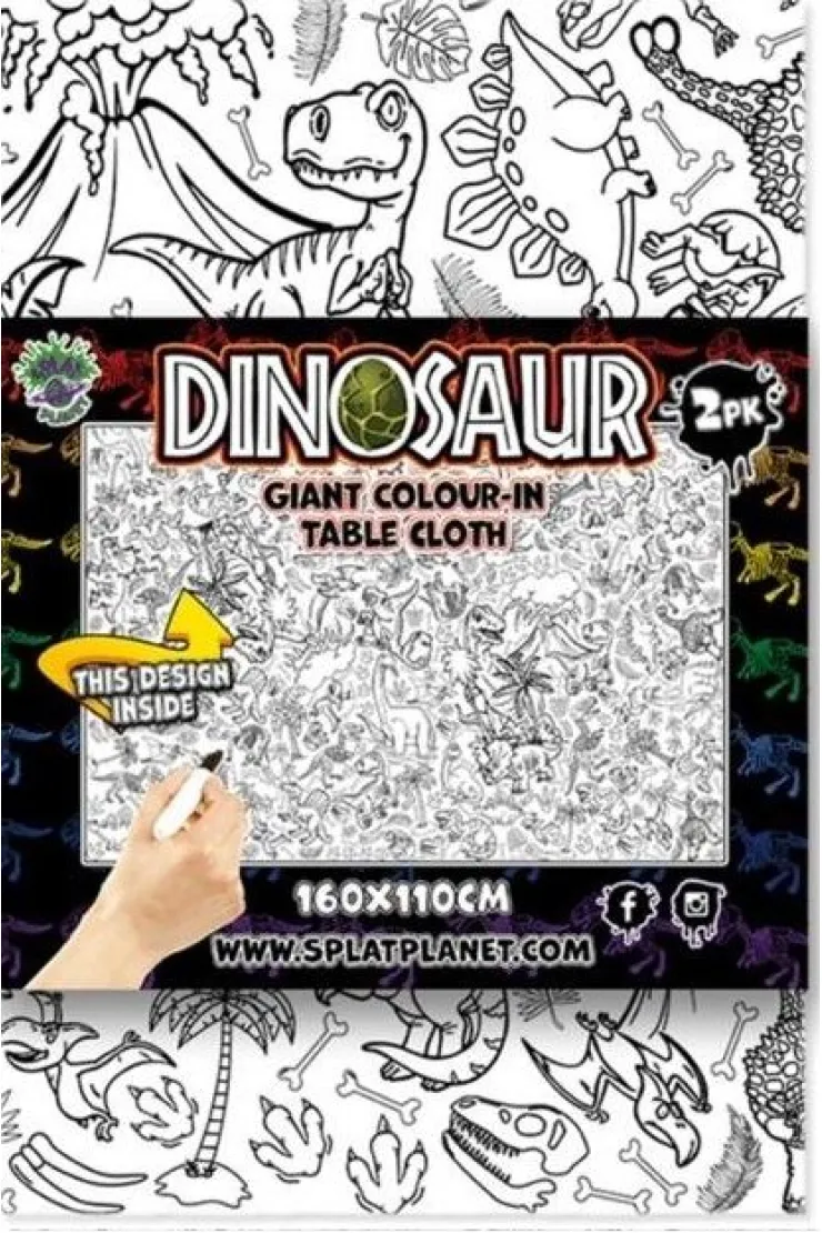 Obrus do pomalowania Dinozaury