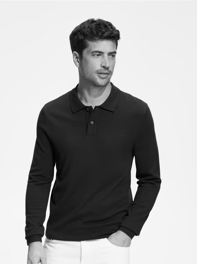 Reserved - Wiskozowy sweter polo - ciemnozielony