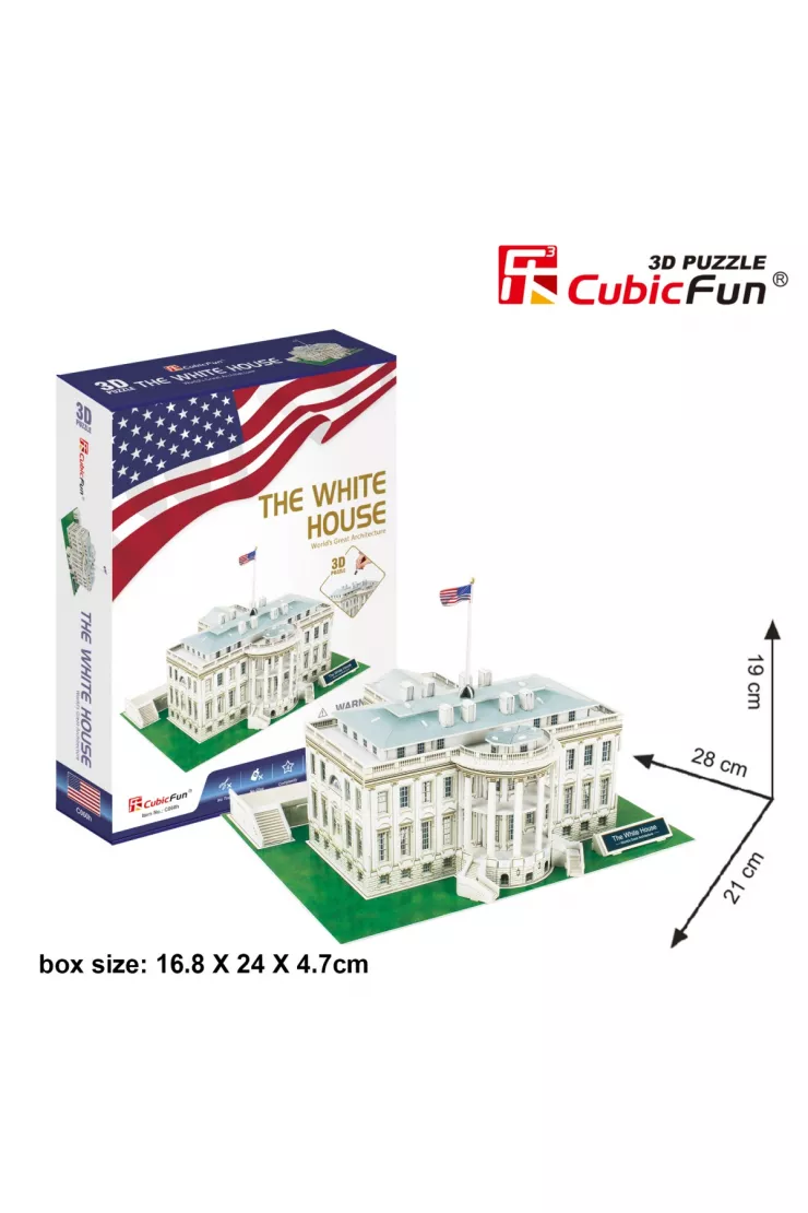 Puzzle 3D 56 el. Biały Dom