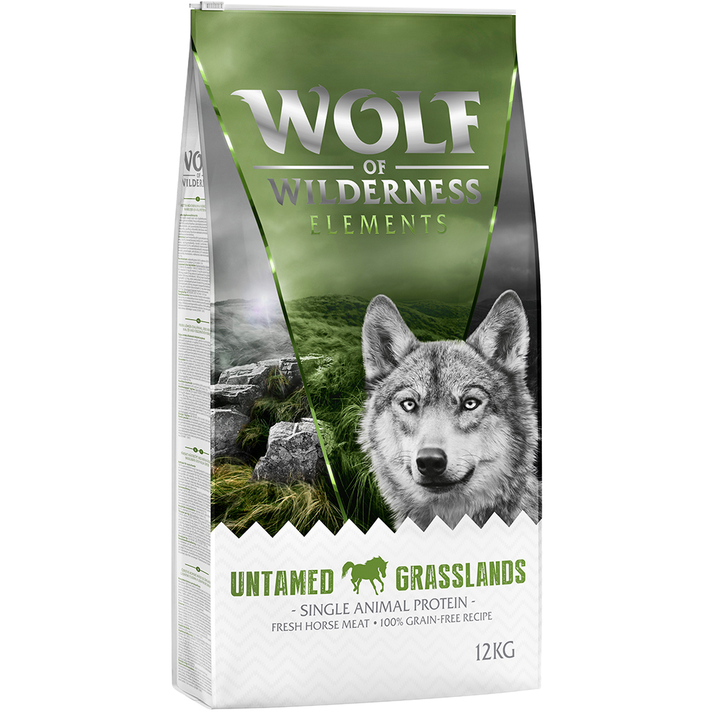 Wolf of Wilderness Monoprotein Sensitive "Untamed Grasslands", konina - bez zbóż - 12 kg