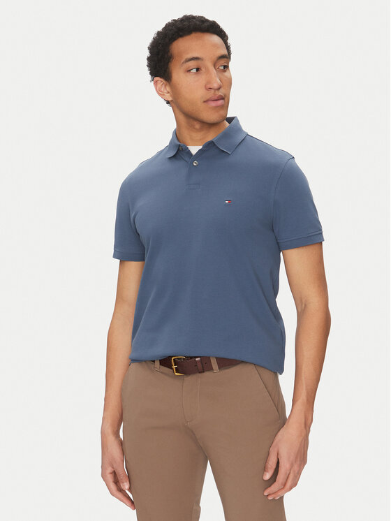 Tommy Hilfiger Polo 1985 MW0MW17770 Niebieski Regular Fit