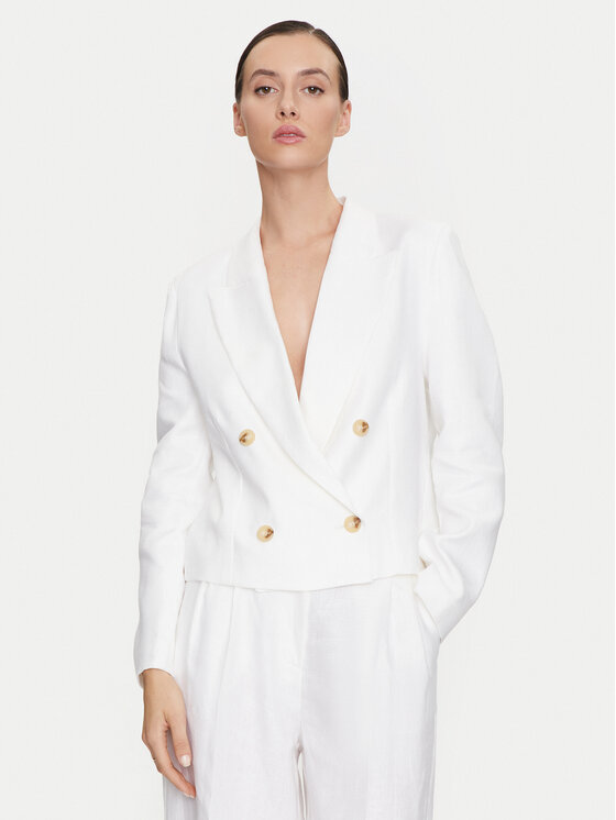 ViCOLO Marynarka TB0790 Biały Regular Fit