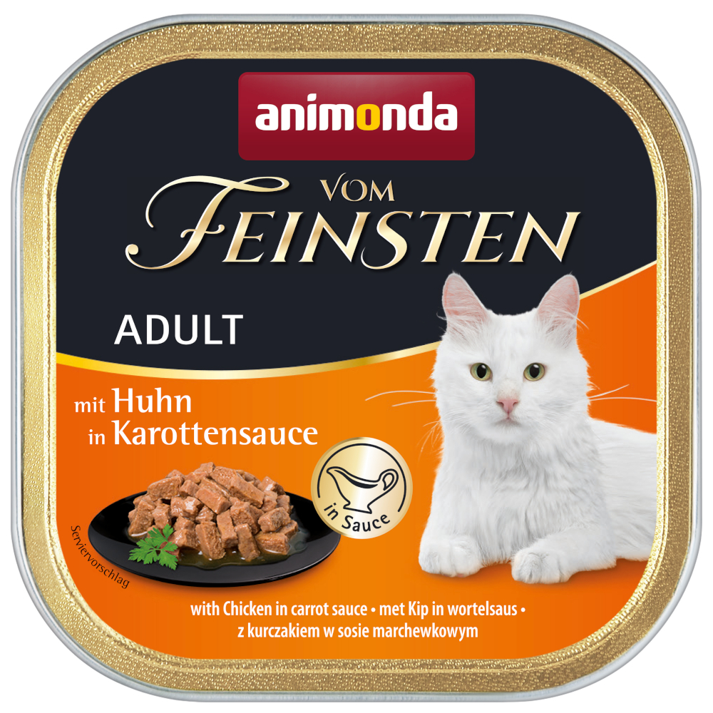 animonda vom Feinsten Adult NoGrain w sosie, 6 x 100 g - Kurczak w sosie marchewkowym