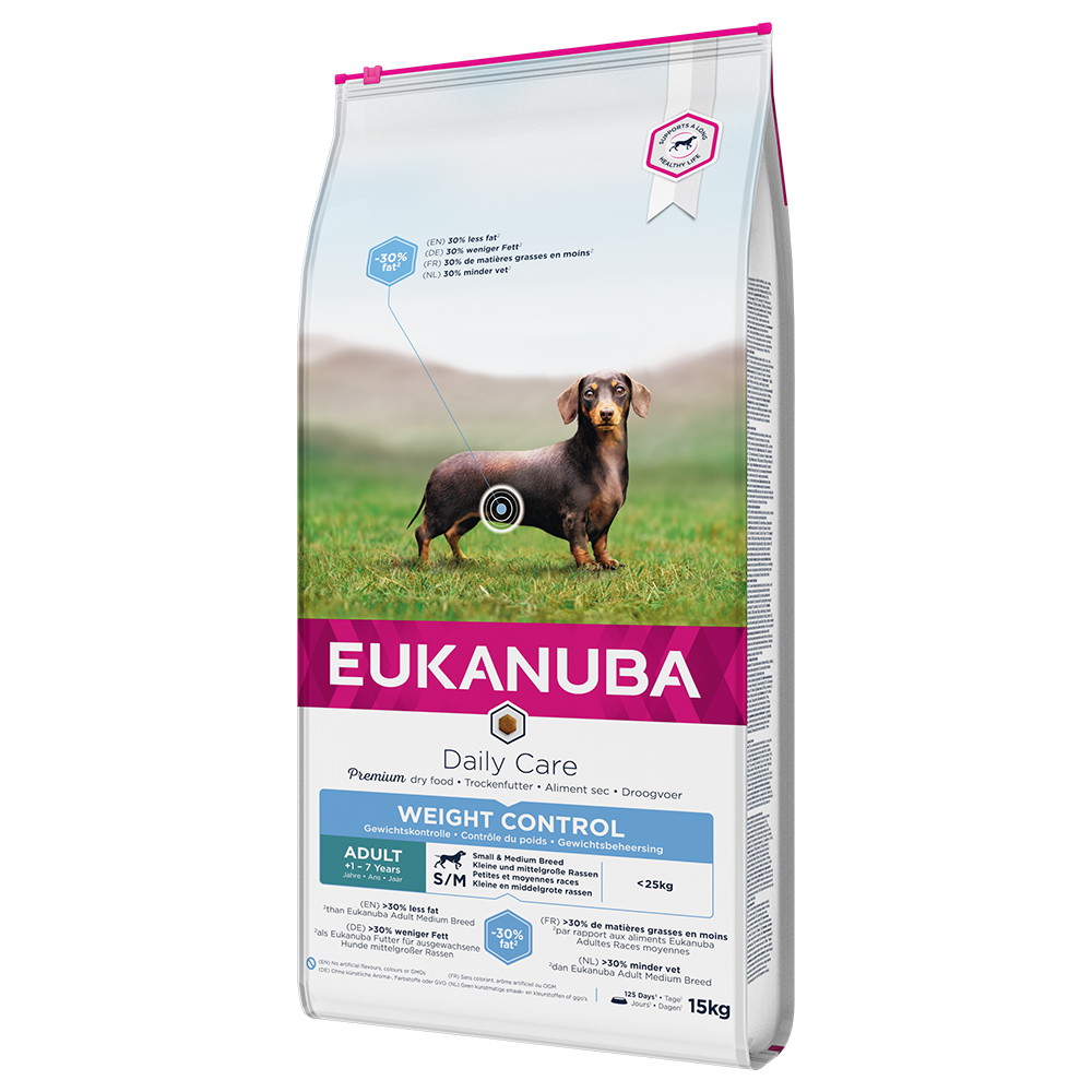 Dwupak Eukanuba Daily Care - Weight Control Small/Medium Adult Dog, 2 x 15 kg