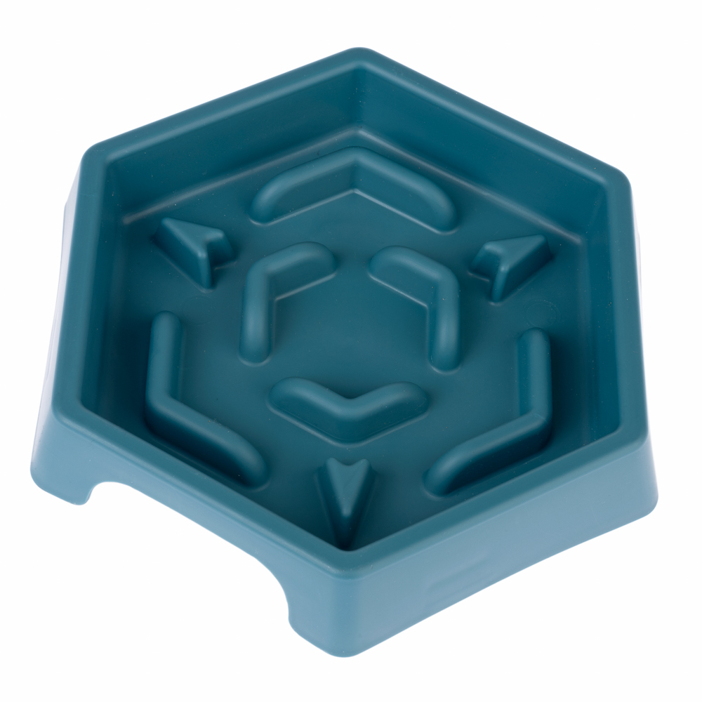 TIAKI Slow Feeder Blue Hexagon - 450 ml miniaturka