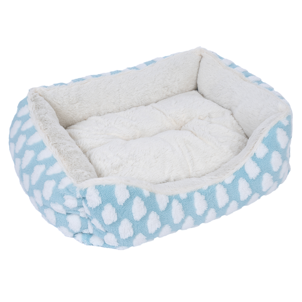 zooplus Basics legowisko Fluffy - Niebieskie