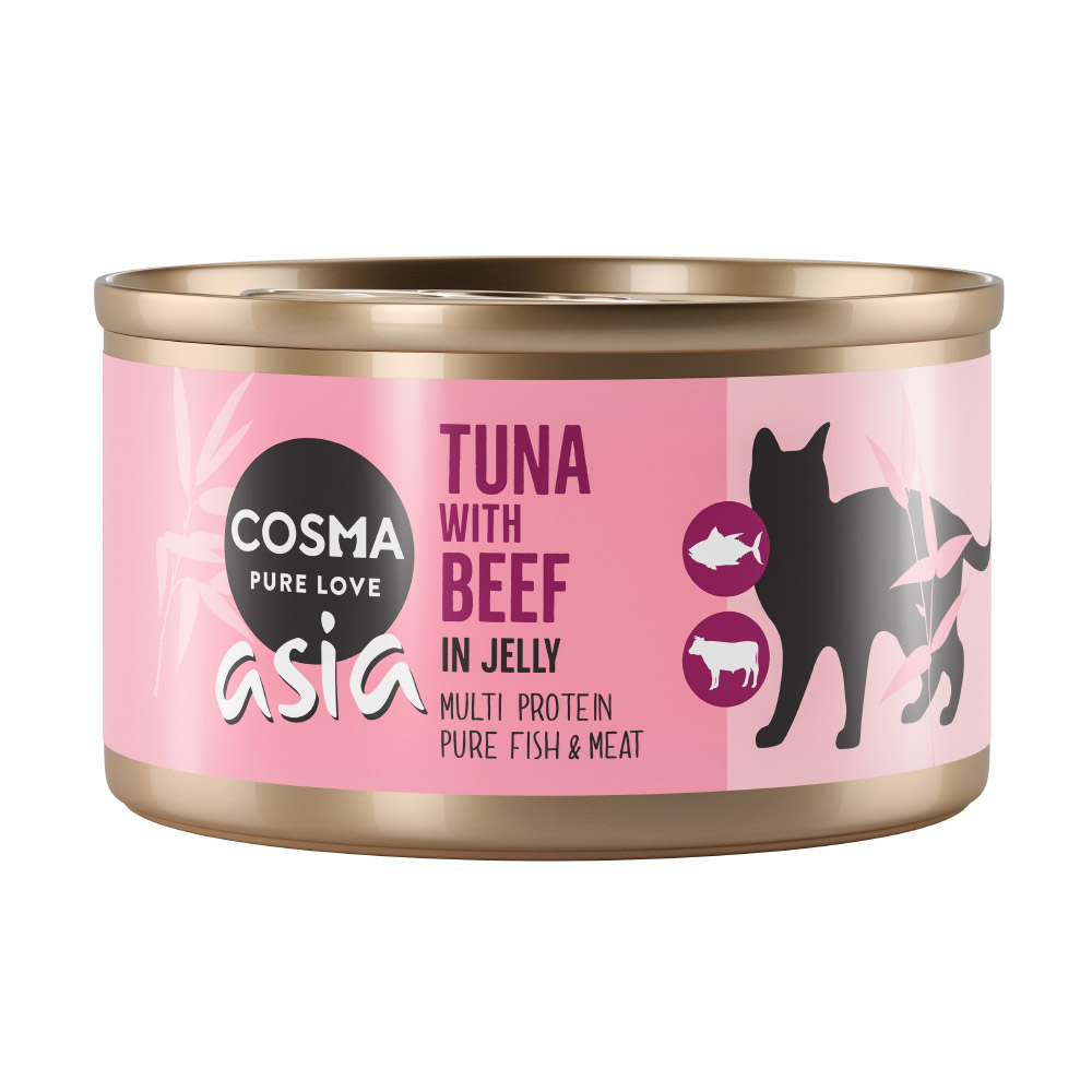 Megapakiet Cosma Asia, w galarecie, 24  x 85 g - Tuńczyk z wołowiną