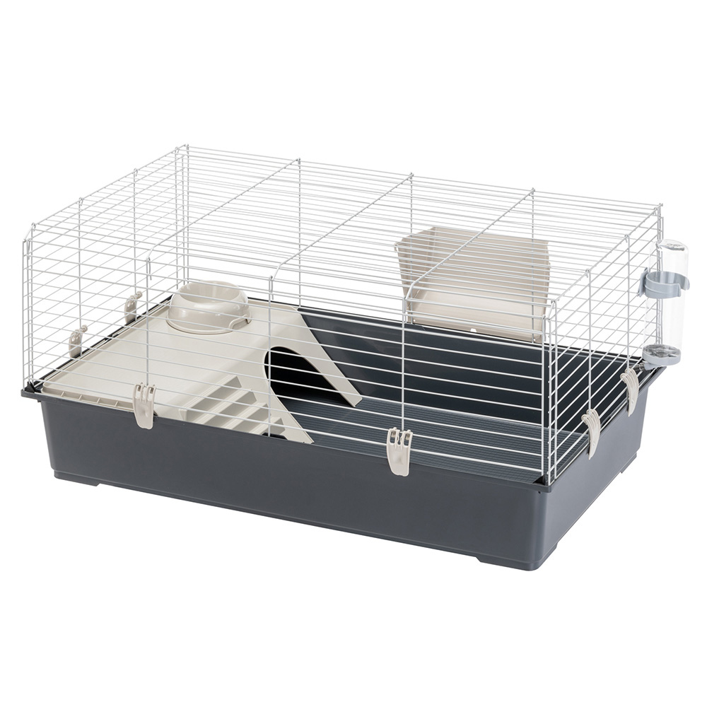Ferplast Rabbit 100 klatka dla królików i świnek - Szara kuweta  ok. dł. 95 x szer. 57 x wys. 46 cm miniaturka