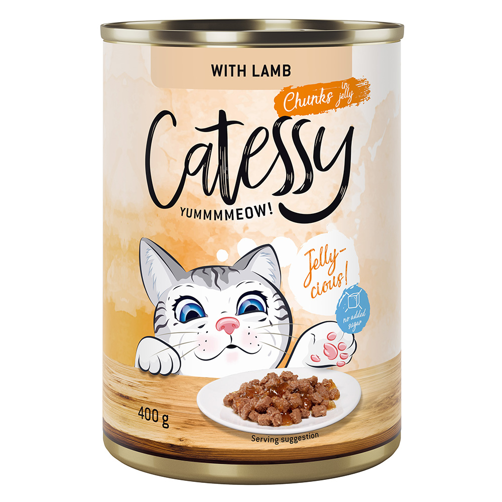 Pakiet Catessy Kawałeczki w sosie i galarecie, 24 x 400 g - Z jagnięciną w galarecie