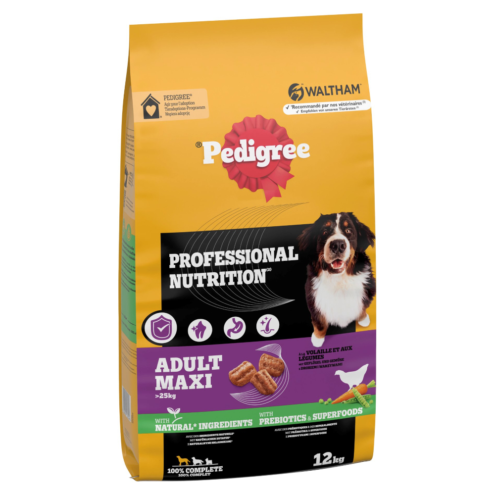 Pedigree Professional Nutrition Adult Maxi >25 kg, drób i warzywa - 2 x 12 kg