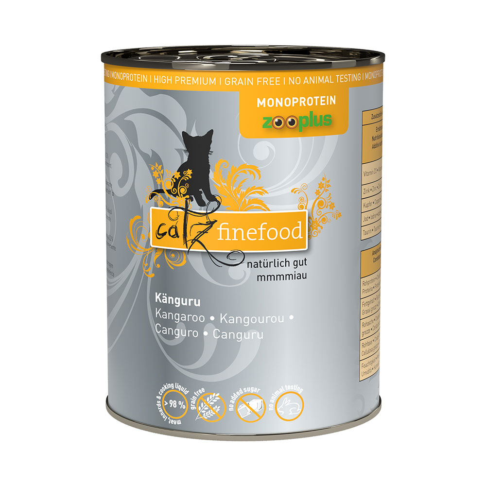 catz finefood karma mokra monoproteinowa zooplus, 6 x 400 g - Kangur