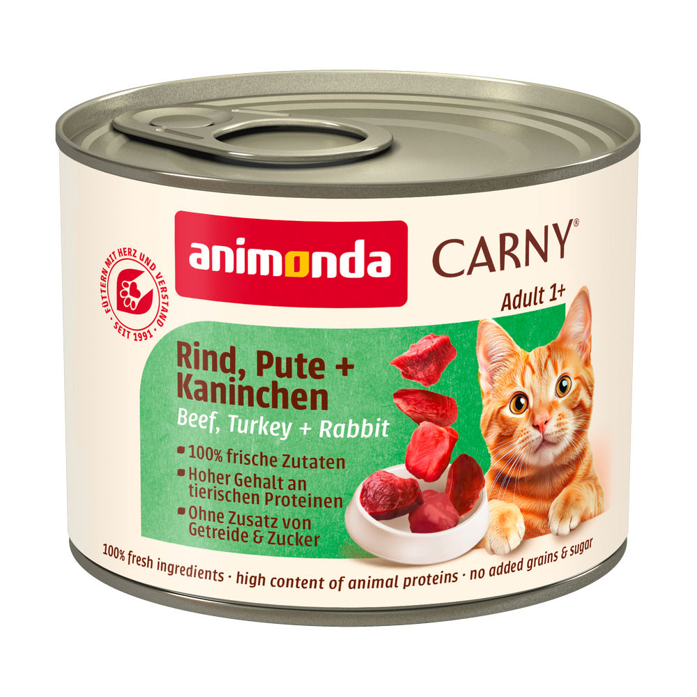 Korzystny pakiet animonda Carny Adult, 12 x 200 g - Wołowina, indyk i królik
