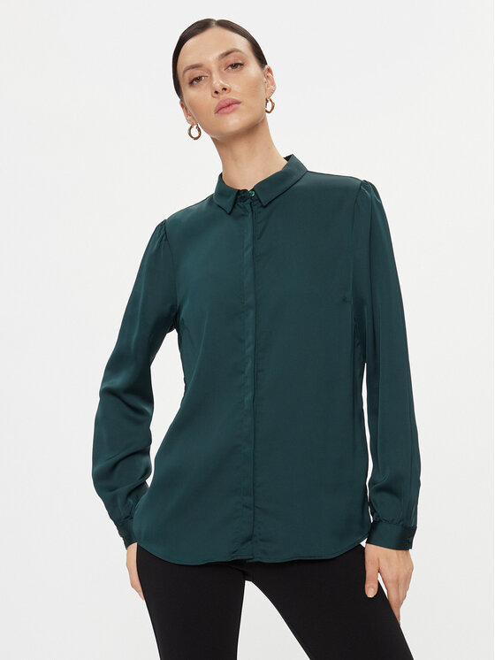 Vila Koszula 14063320 Zielony Regular Fit