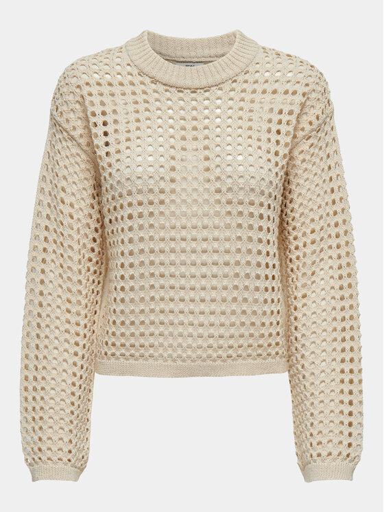 JDY Sweter Ronda 15317229 Beżowy Regular Fit