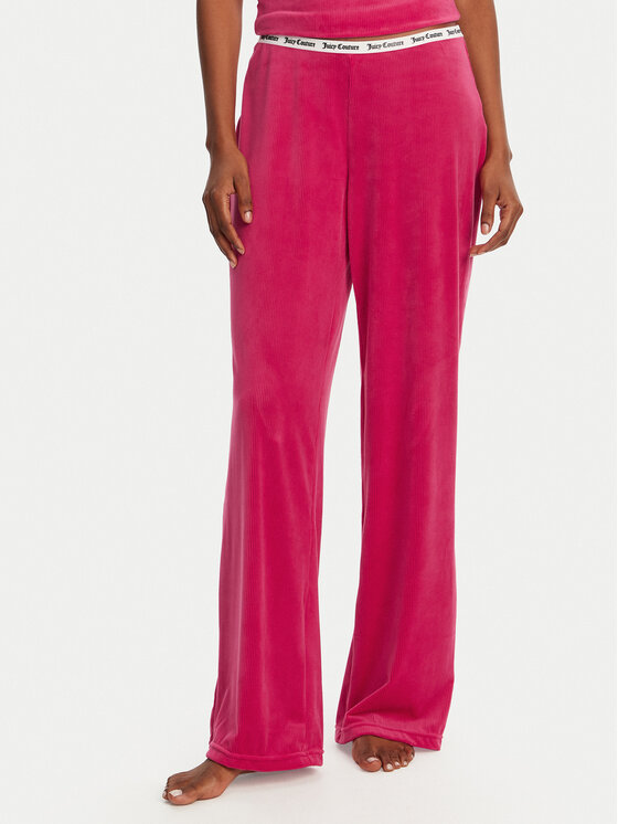 Juicy Couture Spodnie piżamowe Vicky JCLAS125504 Różowy Flare Fit