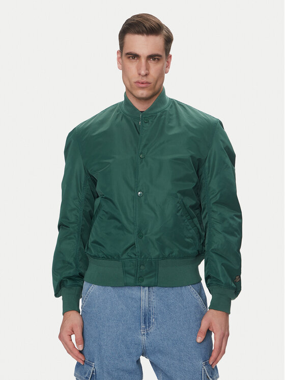 Schott NYC Kurtka bomber Sporting Zielony Oversize