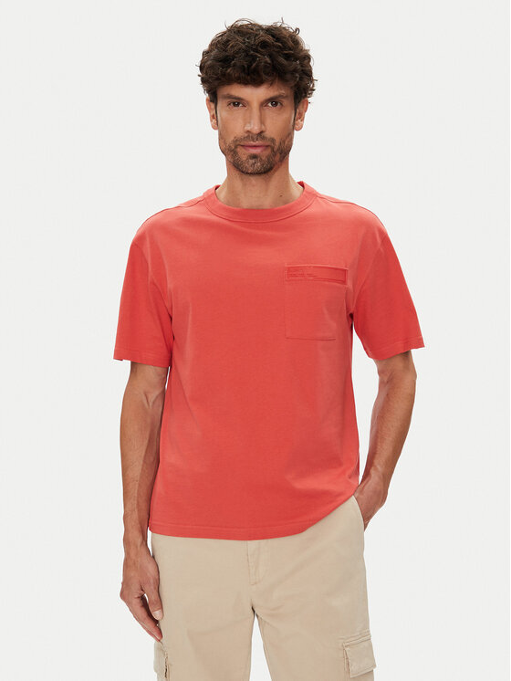 K-Way T-Shirt K2135HW Czerwony Regular Fit