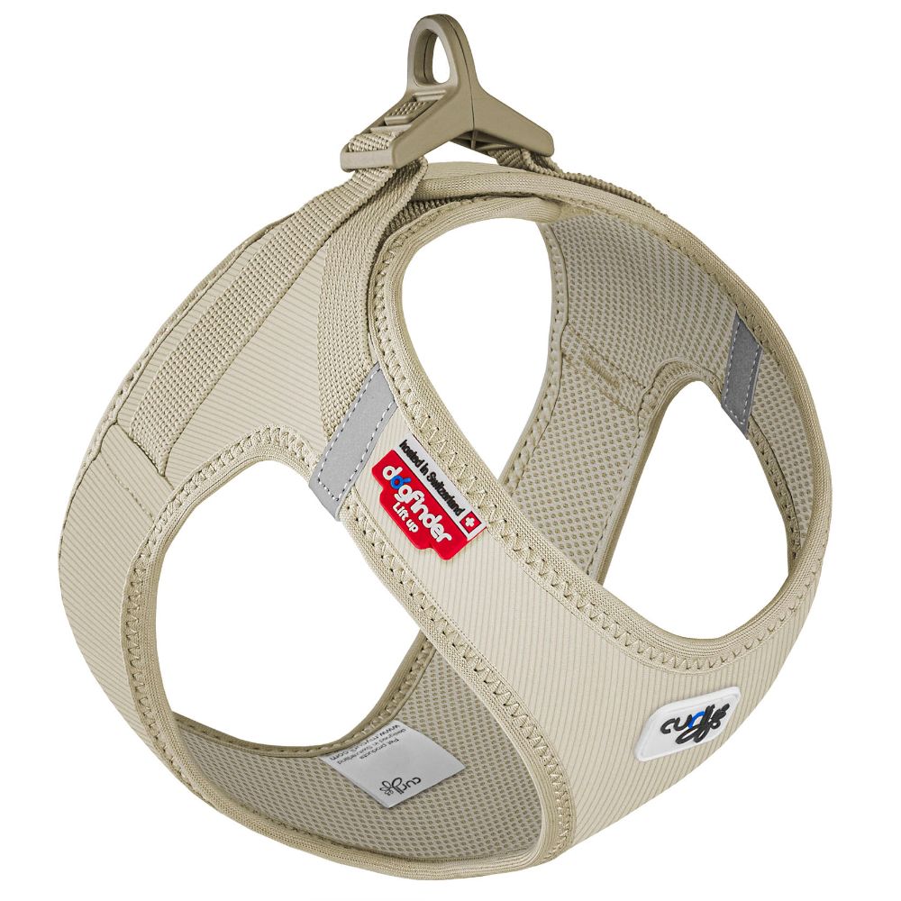 Curli Vest szelki z zapięciem Clasp Cord, jasnobrązowe - Rozmiar S: obwód klatki piersiowej 38,3 - 43,3 cm