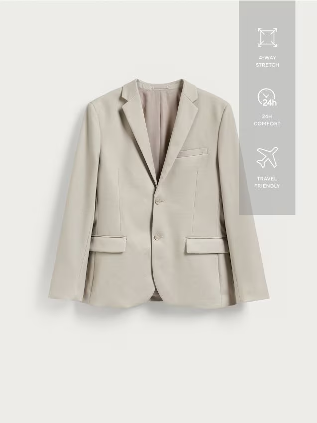 Reserved - Marynarka slim fit - beżowy