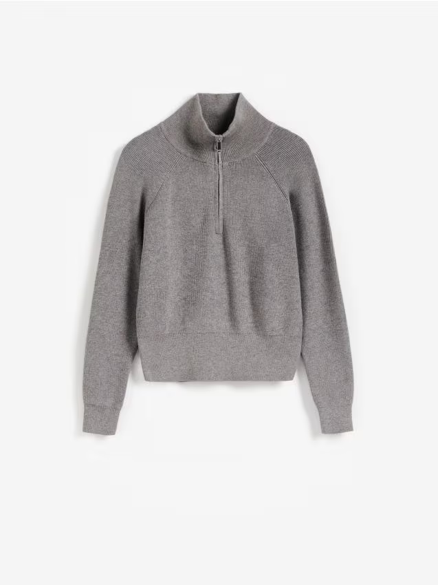 Reserved - Sweter z zapięciem na zamek - szary