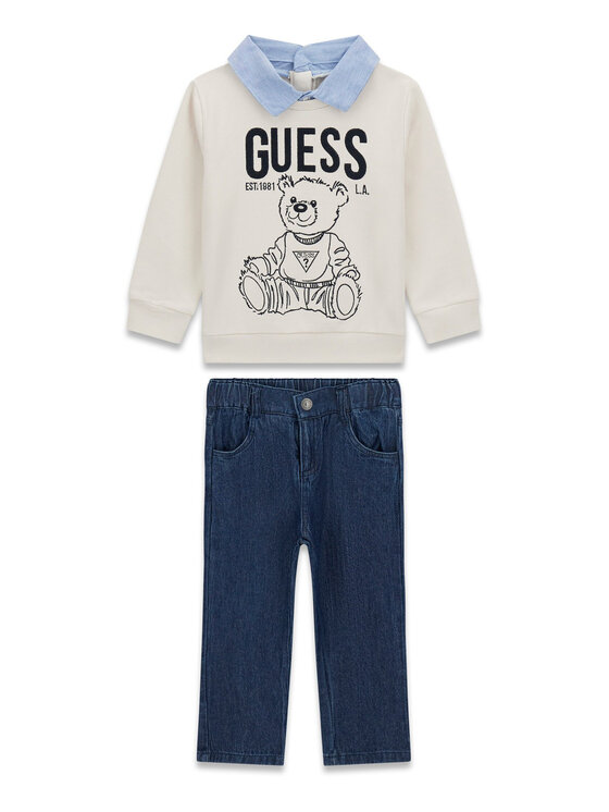 Guess Komplet bluza i spodnie materiałowe N6RG06 K82T0 Kolorowy Regular Fit