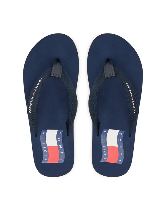 Tommy Hilfiger Klapki T3X8-34408-0058 Niebieski