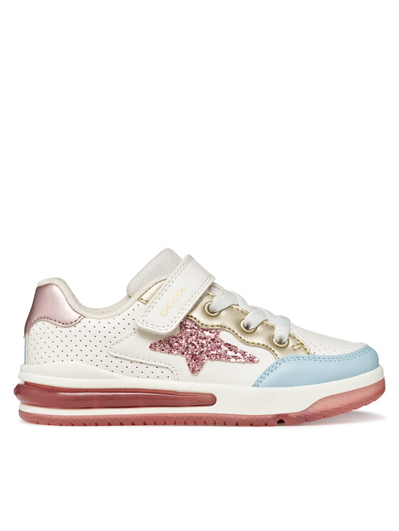 Geox Sneakersy J Sketlite Girl J65NWA 054AJ C1Z8W S Biały