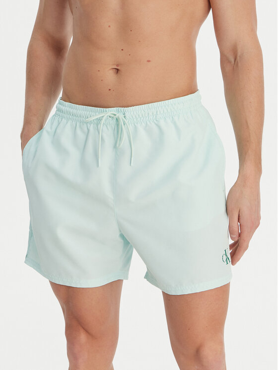 Calvin Klein Swimwear Szorty kąpielowe LV00N61045 Zielony