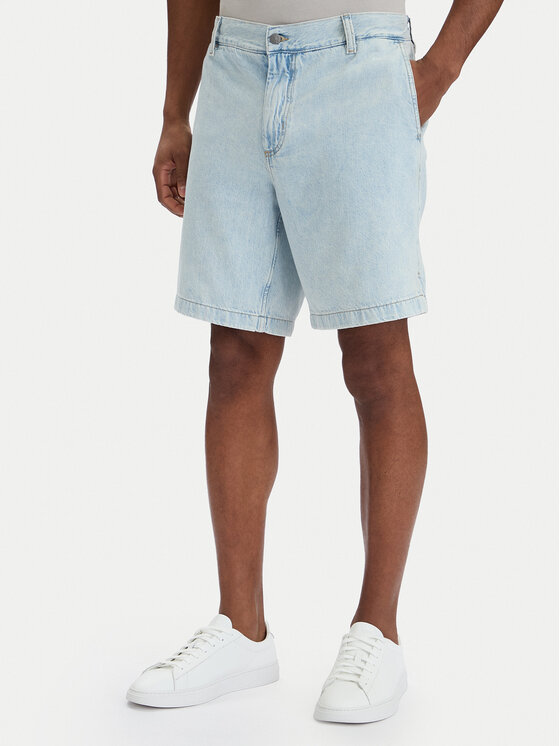BOSS Szorty jeansowe Sandrew 50563627 Błękitny Relaxed Fit