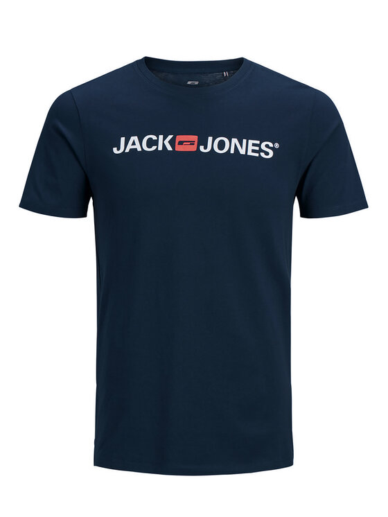 Jack & Jones T-Shirt Corp Logo 12137126 Granatowy Slim Fit