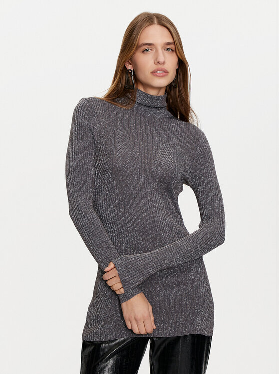 Gaudi Sukienka dzianinowa 421FD53042 Szary Slim Fit miniaturka