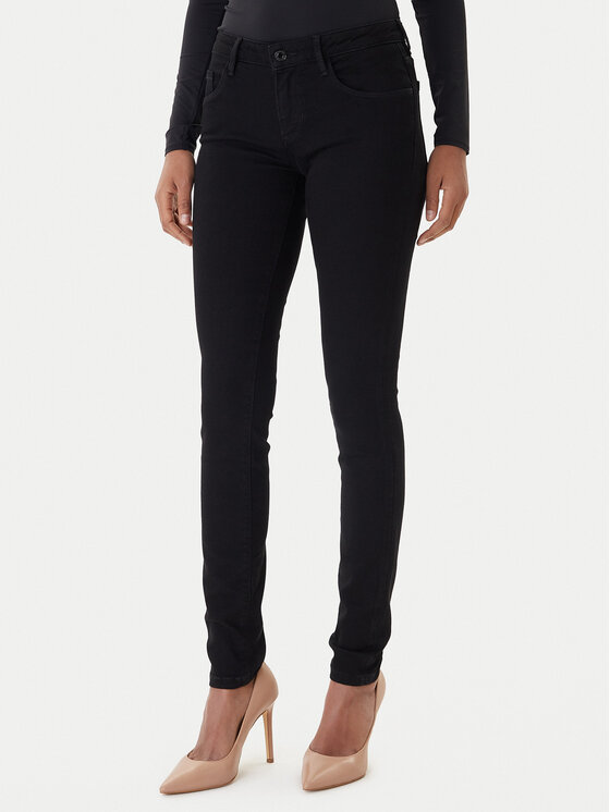 Guess Jeansy Annette W2YA99 D4PZ1 Czarny Skinny Fit