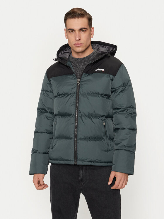 Schott NYC Kurtka zimowa UTAH2 Zielony Regular Fit