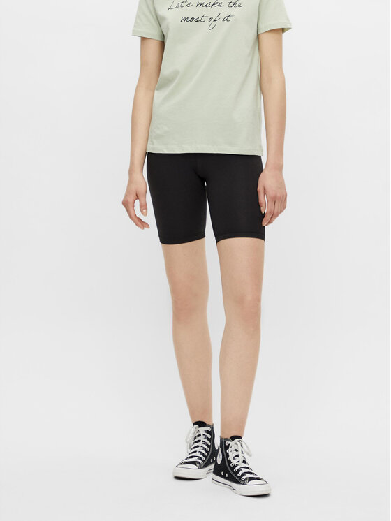 Pieces Kolarki Kiki 17101084 Czarny Slim Fit miniaturka