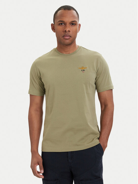 Aeronautica Militare T-Shirt 261TS1580UJ00372 Zielony Regular Fit