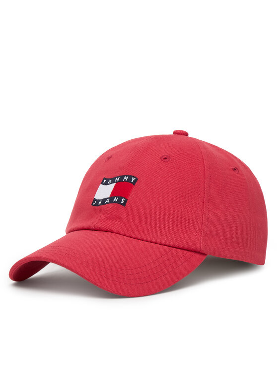 Tommy Jeans Czapka z daszkiem AW0AW18360 Koralowy