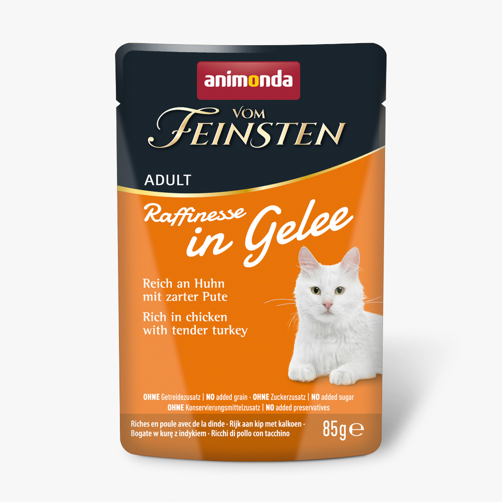 animonda Vom Feinsten Adult Raffinesse w galarecie, 24 x 85 g - Kurczak z indykiem