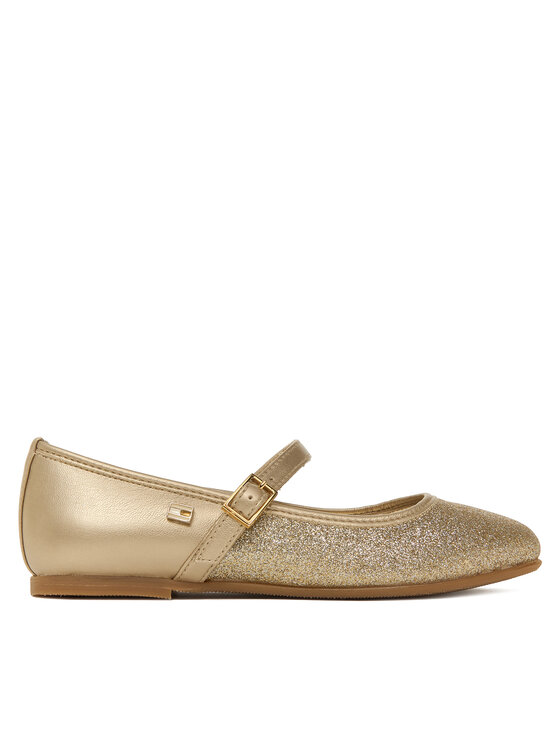 Tommy Hilfiger Baleriny Ballerina T4A3-33930-0572 S Złoty