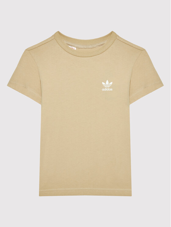 adidas T-Shirt HK7437 Beżowy Regular Fit