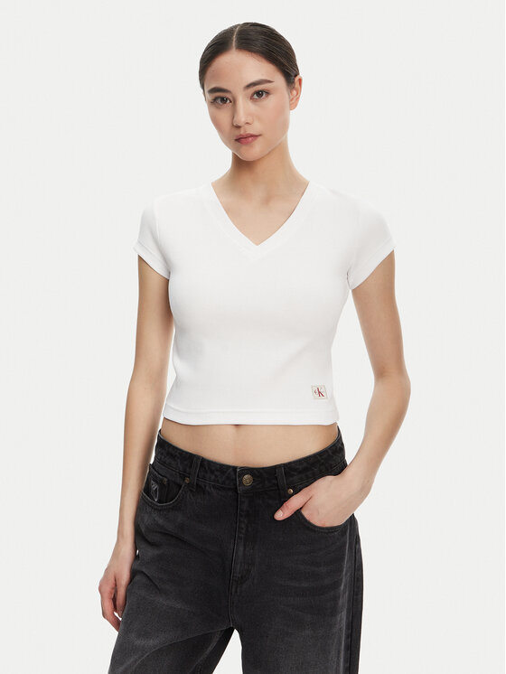 Calvin Klein Jeans T-Shirt LV047C910G Biały Regular Fit