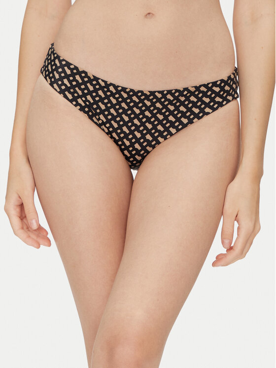 BOSS Dół od bikini Bb Monogram 50535285 Czarny Regular Fit