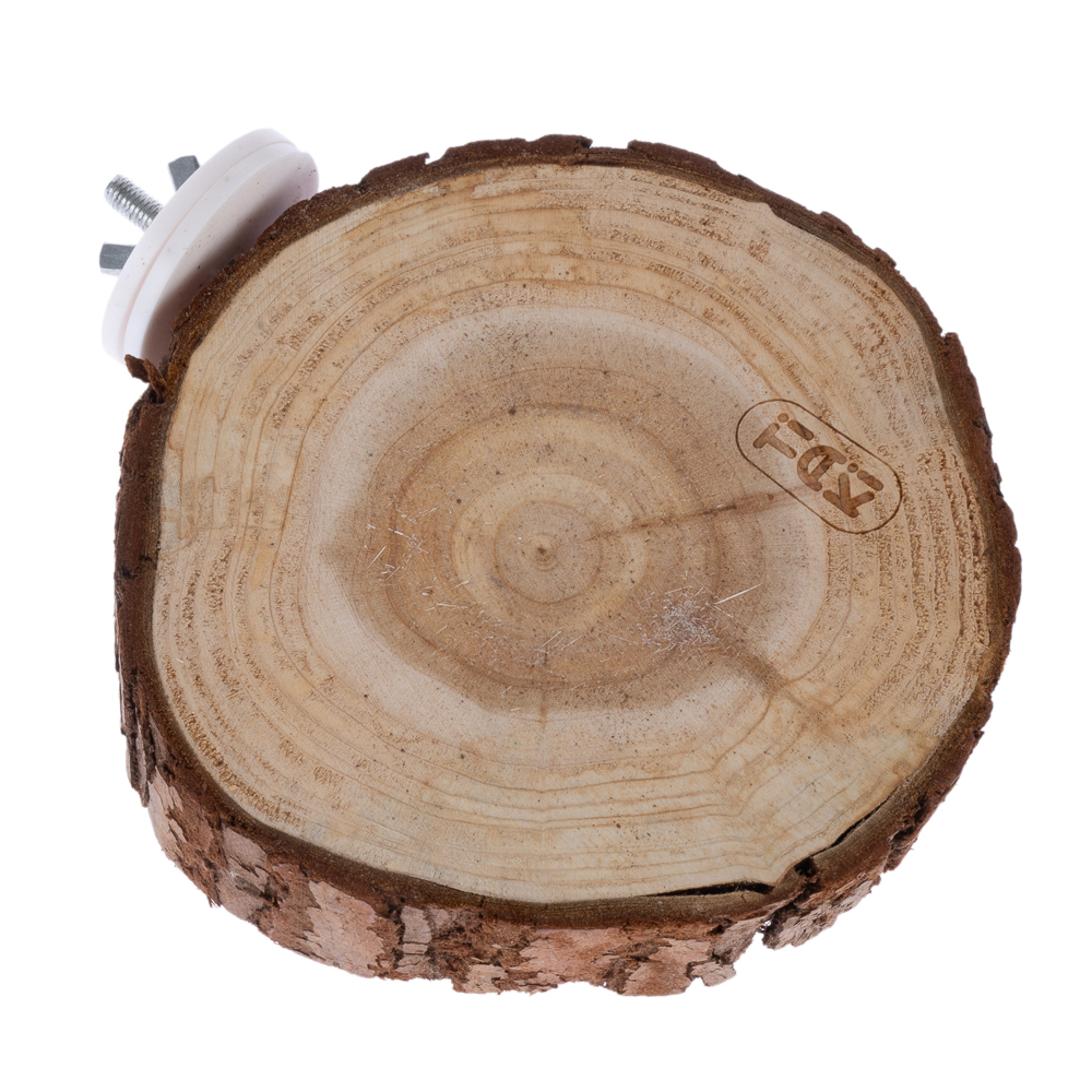 TIAKI drewniana platforma z korą, okrągła - ok. Ø 10 cm miniaturka