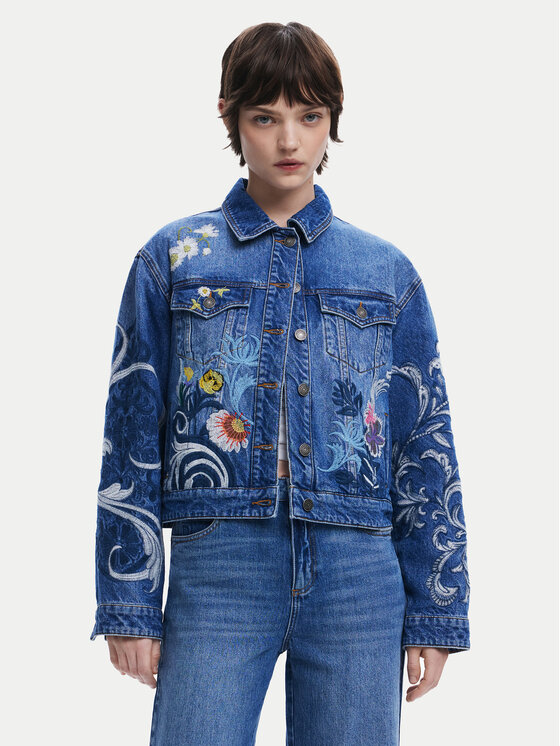 Desigual Kurtka jeansowa Misouri 25SWED55 Niebieski Regular Fit