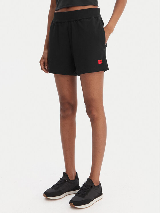 HUGO Szorty sportowe Signature 50556815 Czarny Regular Fit