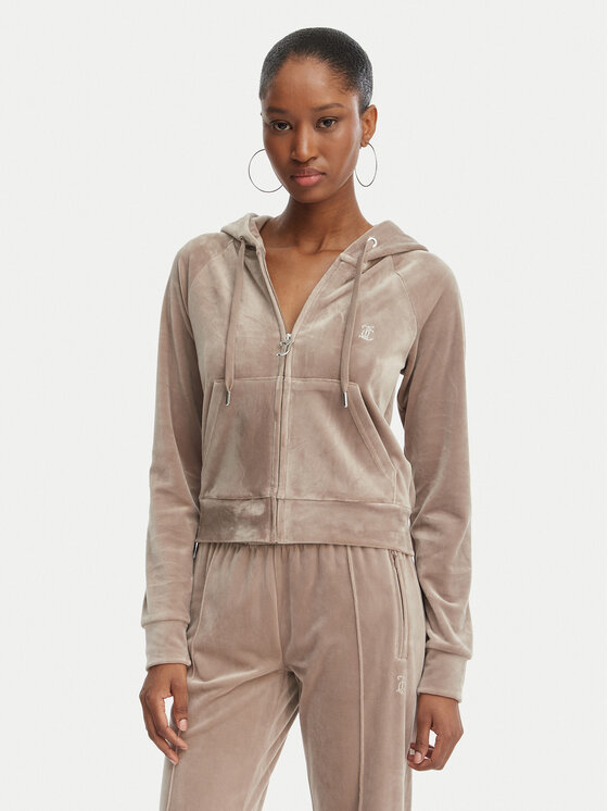 Juicy Couture Bluza Madison JCWAS126326 Beżowy Slim Fit